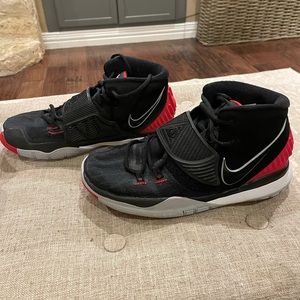 Kids Nike basketball shoes, size 6.5, black and red